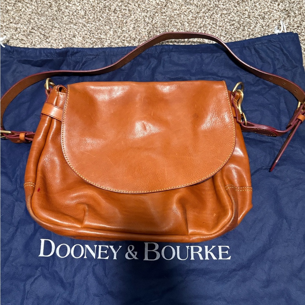 Dooney & Bourke Brown Leather Shoulder Bag